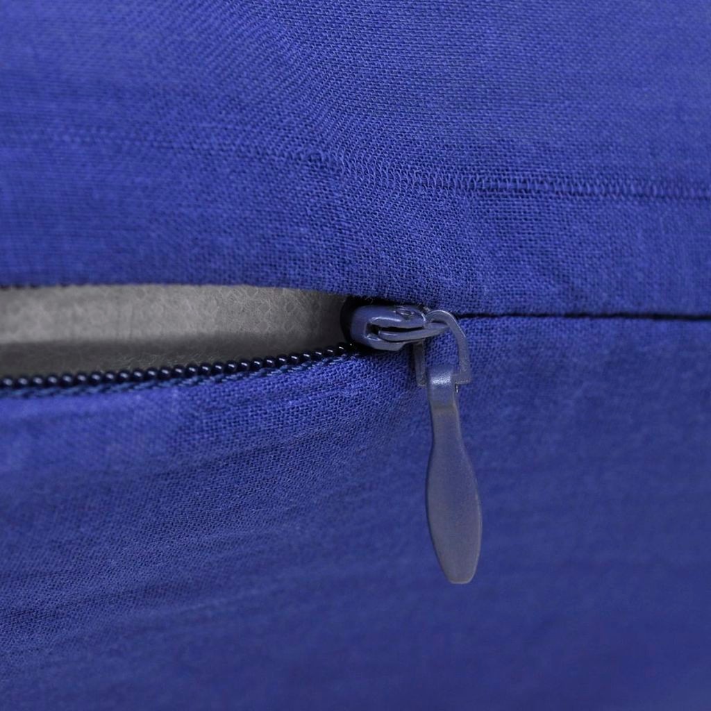 4 Blue Cushion Covers Cotton 50 x 50 cm